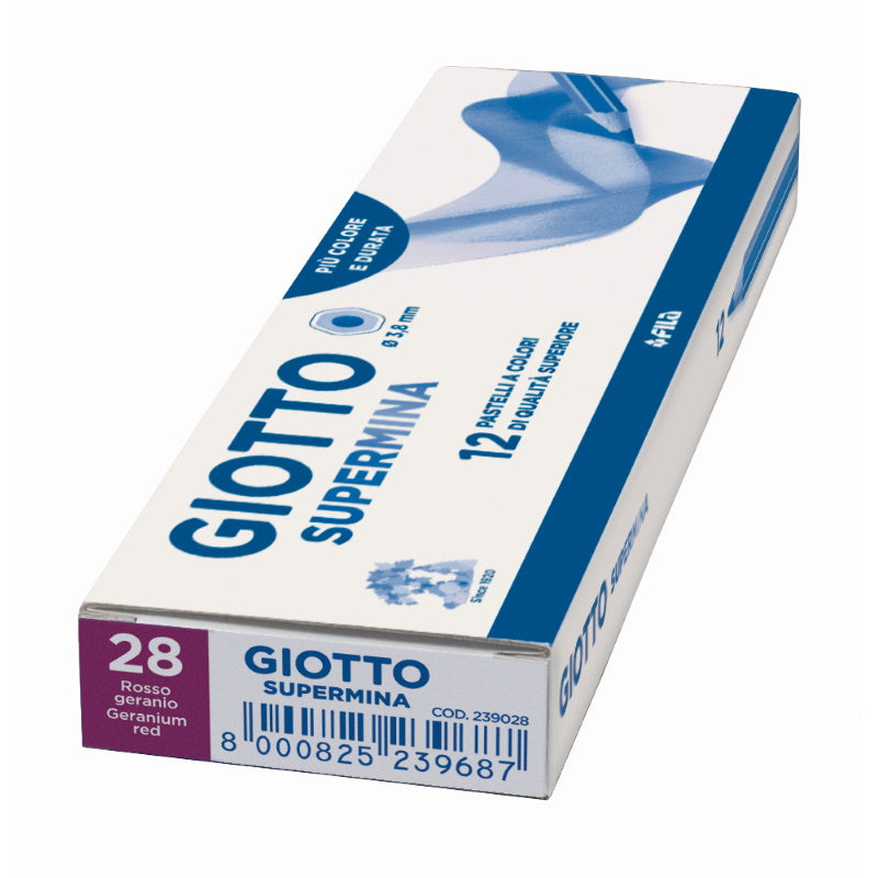 PASTELLO SUPERMINA GIOTTO ROSSO GERANIO PZ.12