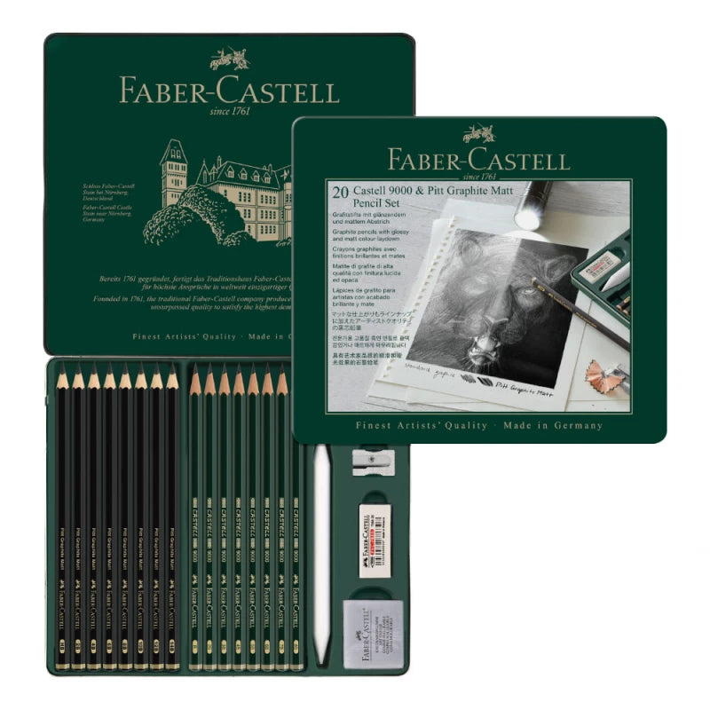 SET LAPIS GRAPHITE MATT & CASTELL 9000