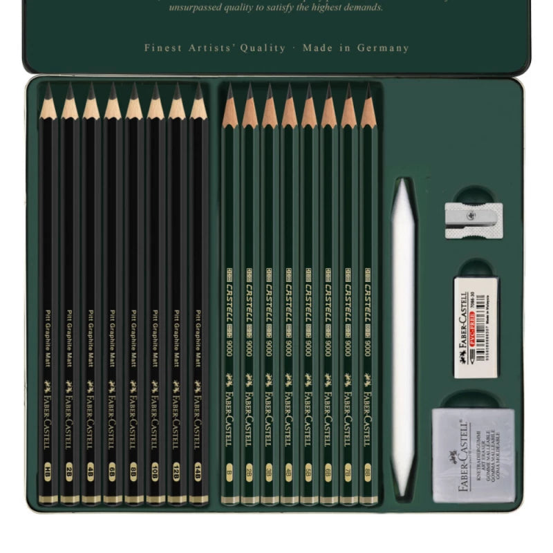 SET LAPIS GRAPHITE MATT & CASTELL 9000