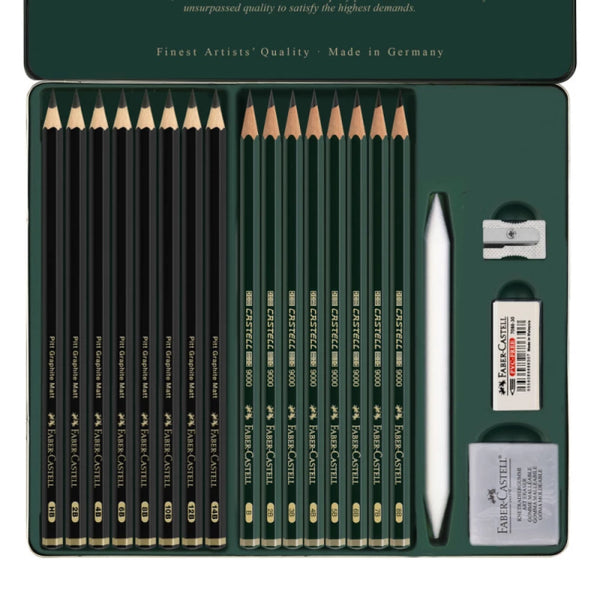 SET LAPIS GRAPHITE MATT & CASTELL 9000