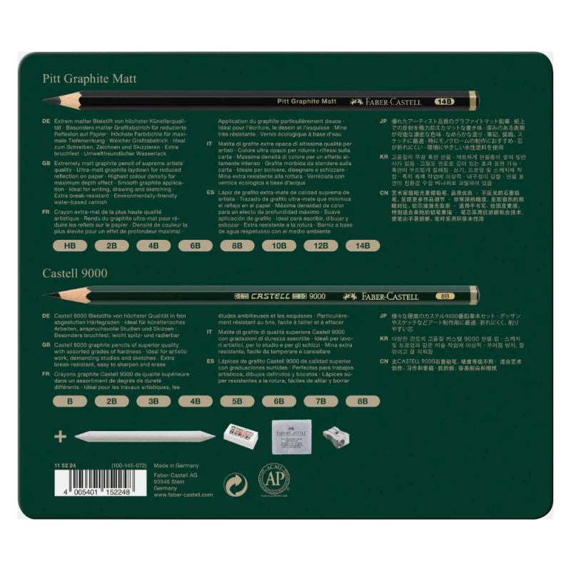 SET LAPIS GRAPHITE MATT & CASTELL 9000