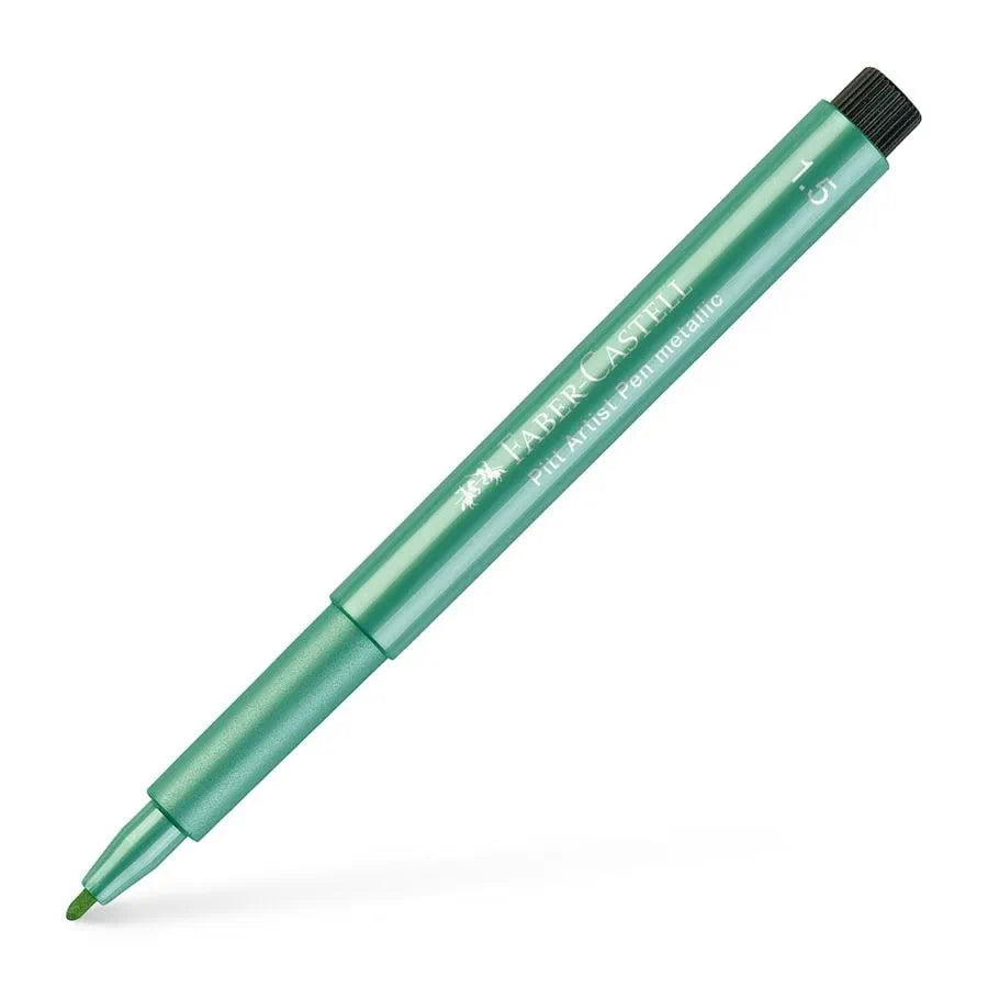 PENNA PITT ARTIST METALLIC FABER CASTELL 1.5MM VERDE