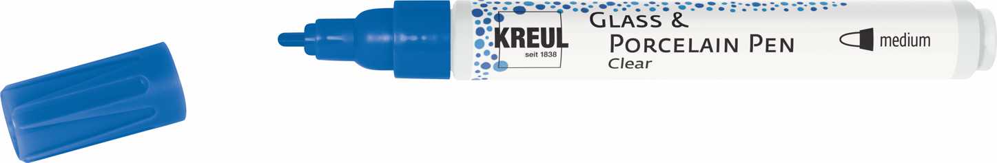 KREUL - GLASS & PORCELAIN PEN - SET 5    CLEAR