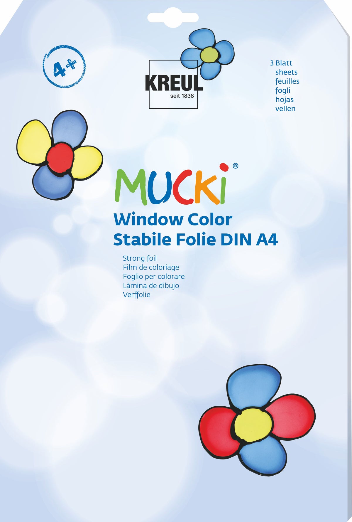 MUCKI - WINDOW COLOR - 3 FOGLI DIN A4