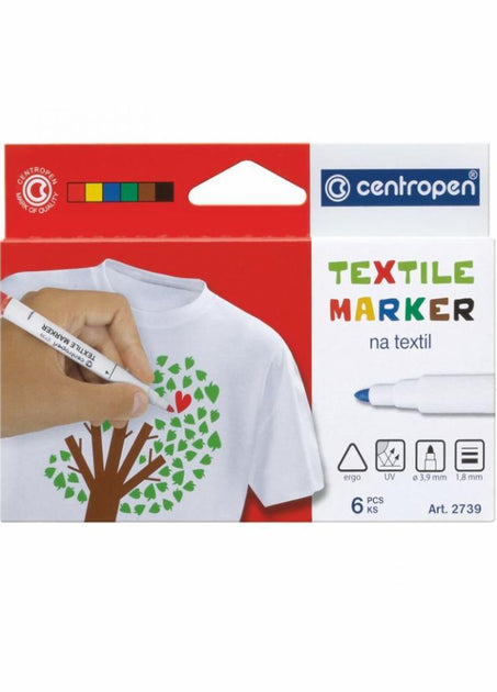 MARKER PER STOFFA - BUSTA 6 PEZZI - COLORI ASSORTI