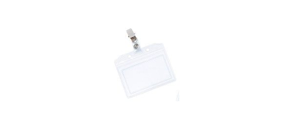 PORTANOME IN PVC CON SPILLA E CLIP 6X9 CAD