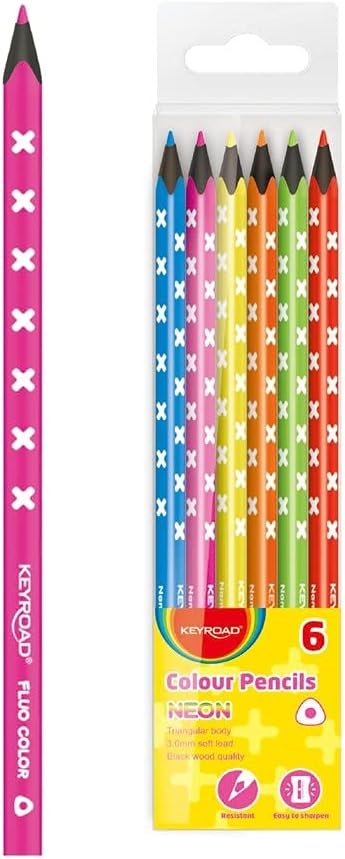 MATITE NEON FLUO 6 ASSORTITE - IN SCATOLETTA