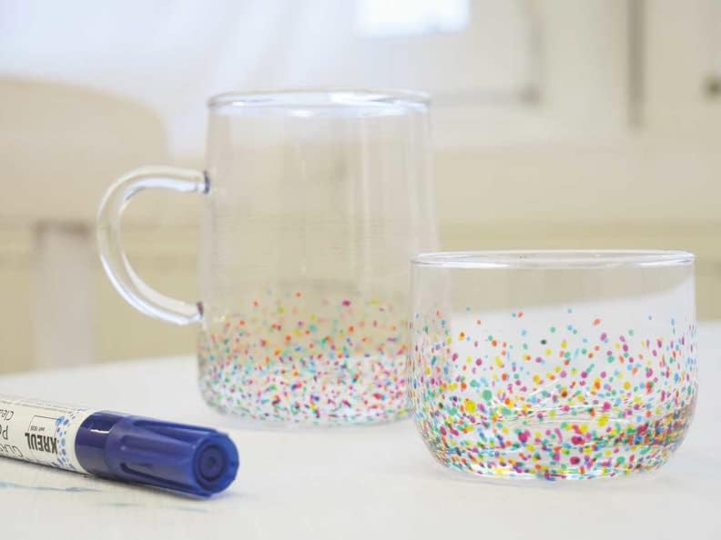 KREUL - GLASS & PORCELAIN PEN - SET 5    CLEAR