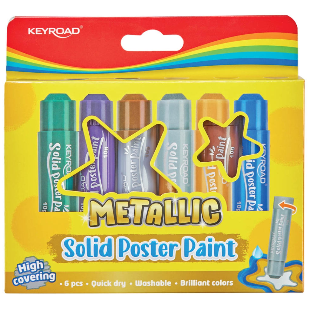 TEMPERA SOLIDA SET 6 STICK COLORI METAL ASSORTITI