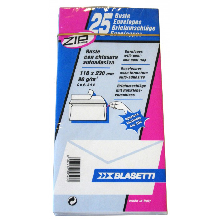 BUSTA BIANCA CON STRIP 11X23 PZ. 25 Immagine secondaria del prodotto