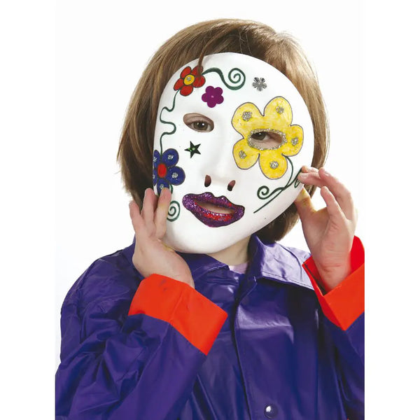 MASCHERA BIANCA PZ.6 CM. 18X15
