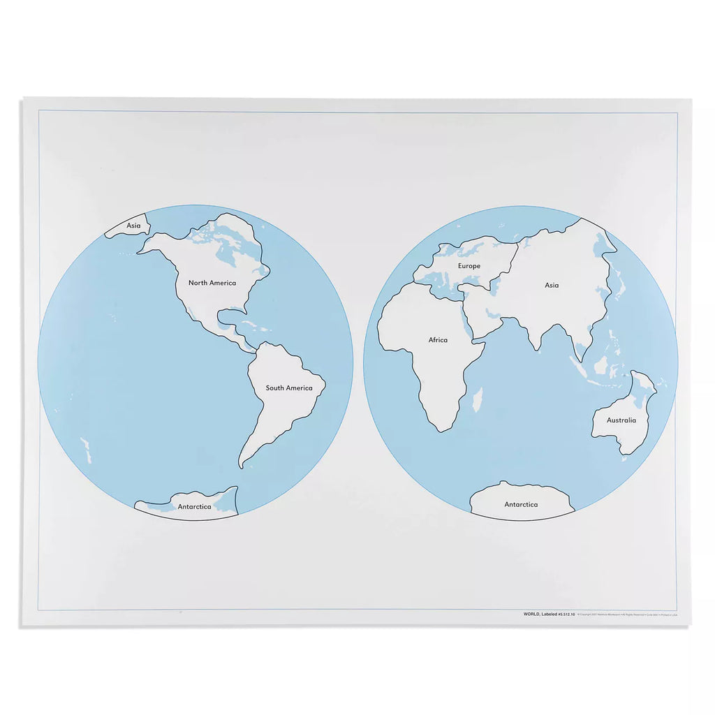 PLANISFERO,CARTINA CONTINENTI,INGLESE(PER GM221BS01)