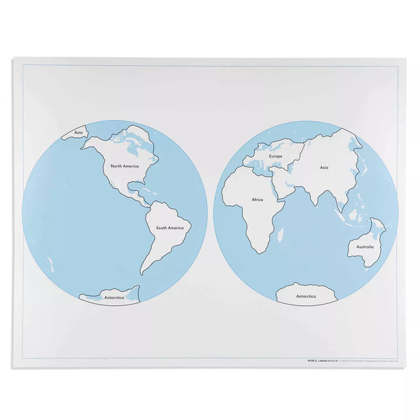 PLANISFERO,CARTINA CONTINENTI,INGLESE(PER GM221BS01)