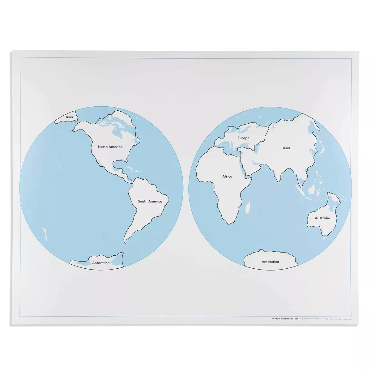 PLANISFERO,CARTINA CONTINENTI,INGLESE(PER GM221BS01)