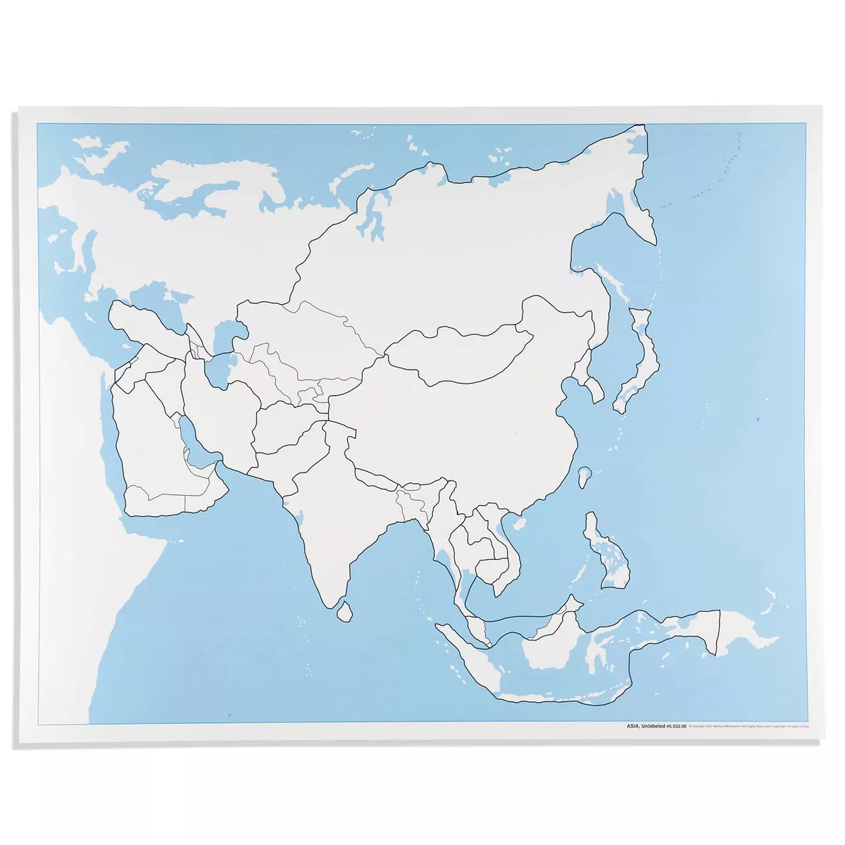 ASIA, CARTINA MUTA