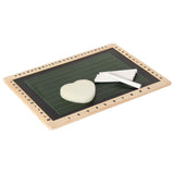 LAVAGNA ARDESIA CM.30X22 C/CORNICE IN LEGNO + SPUG