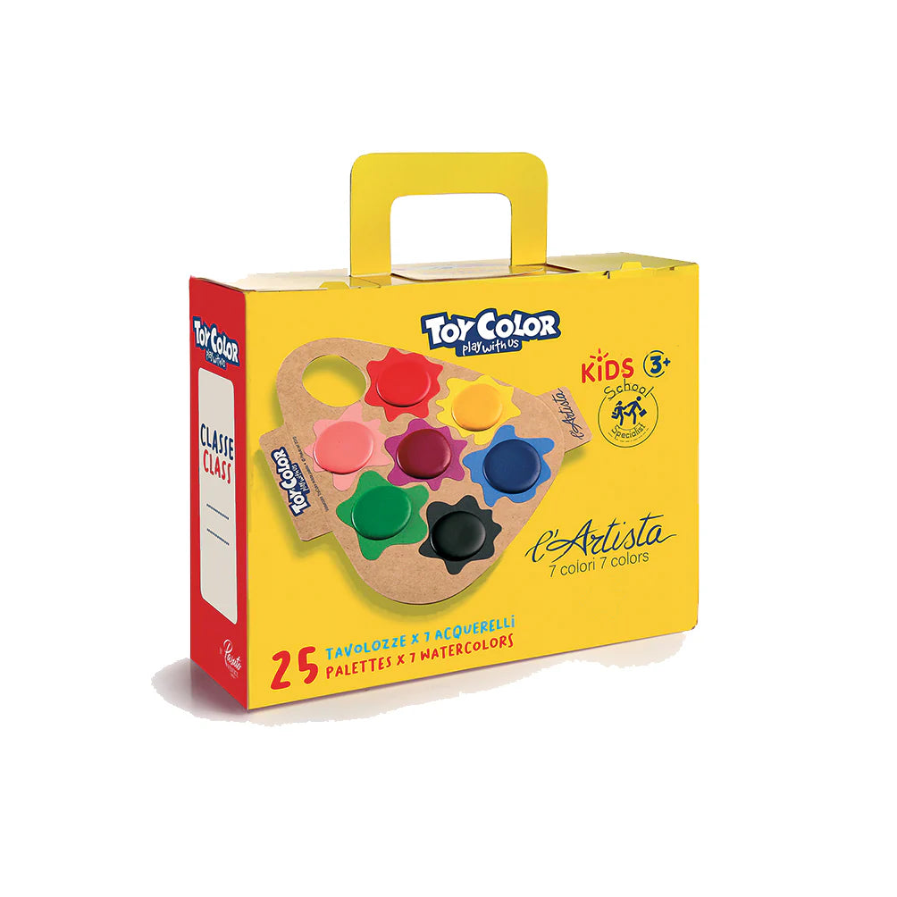 ACQUARELLI SET 25 TAVOLOZZE 7 COLORI