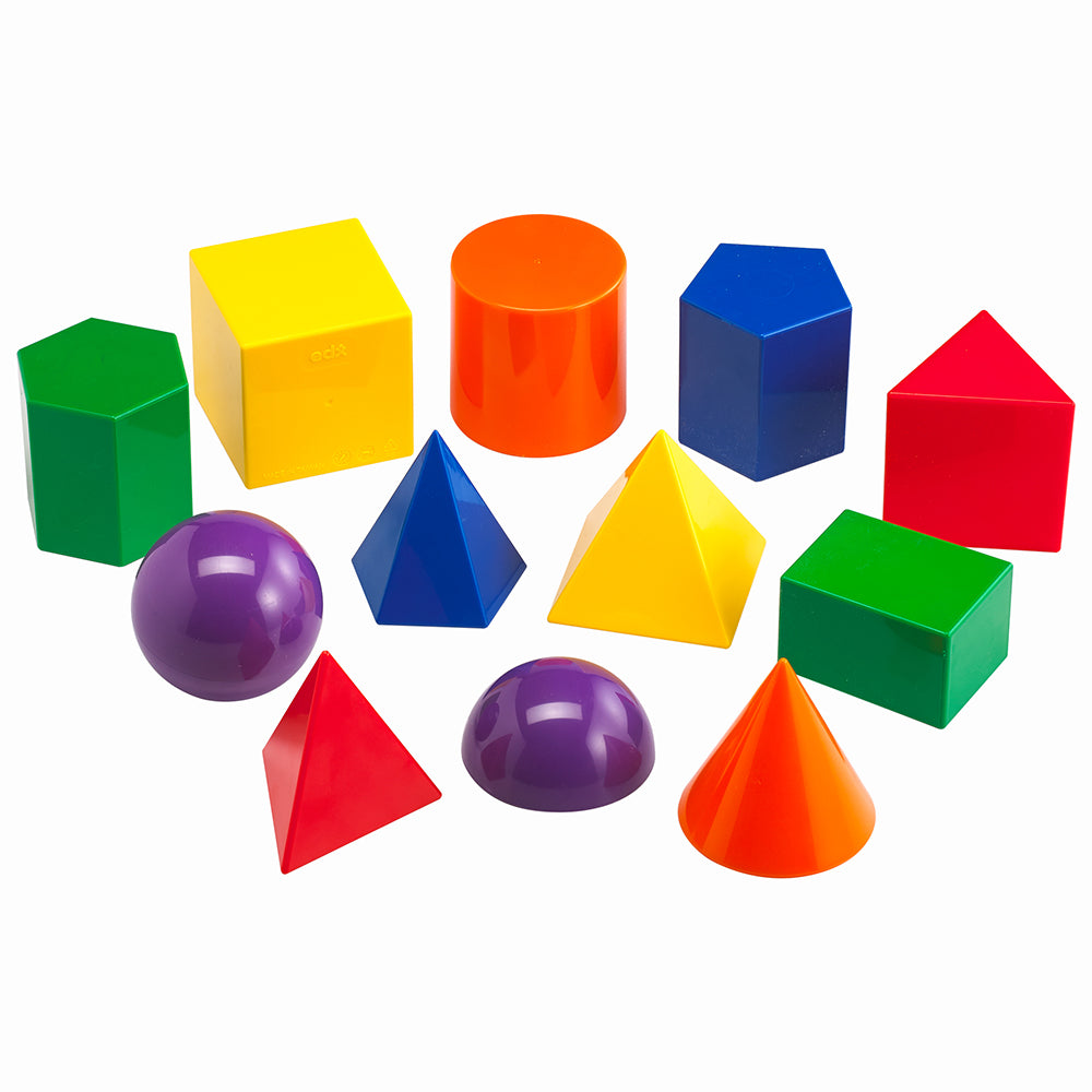 SOLIDI GEOMETRICI IN PLASTICA COLORATA
