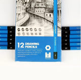 MATITE GRAFITE SET PZ.12 - GRADAZIONI: 8B,6B,5B,4B