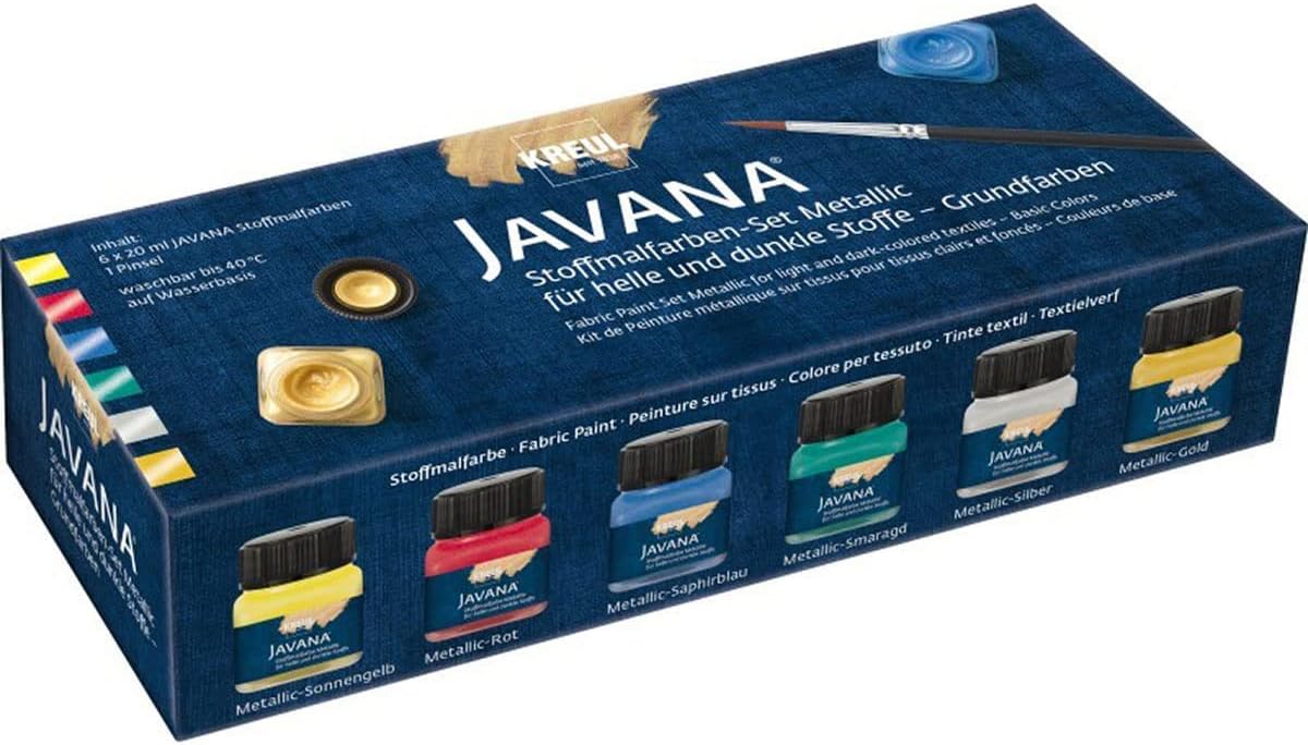 KREUL - JAVANA VERNICE TESSUTI METAL 20  ML - SET