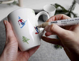 KREUL - GLASS & PORCELAIN PEN - SET 5    CLASSIC