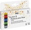KREUL - GLASS & PORCELAIN PEN - SET 5    GLITTER