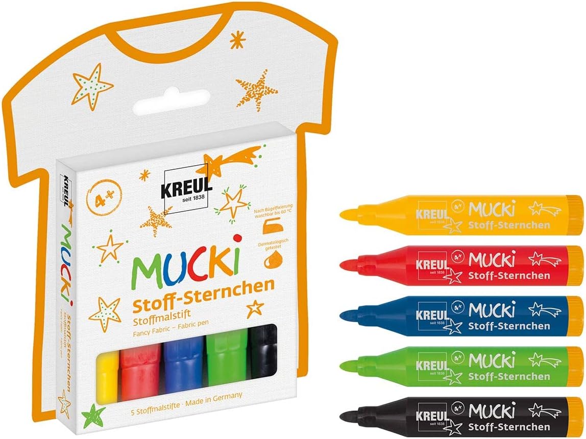 MUCKI - PENNA PER TESSUTI FANCY FABRIC - SET 5 ASS