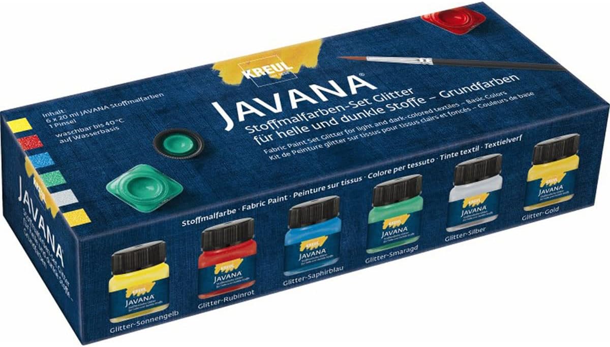 KREUL - JAVANA VERNICE TESSUTI GLITTER   20 ML - S
