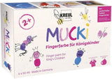 MUCKI - COLORI A DITA PER BAMBINI 50 ML  - SET 6 " KING