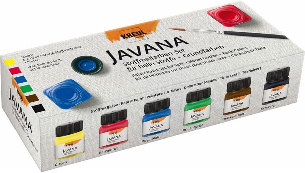 KREUL - JAVANA VERNICE TESSUTI CHIARI 20 ML - SET