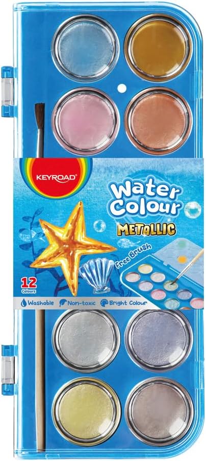 ACQUERELLI METAL DIAM.MM.28 - SET PZ. 12 CON PENNE
