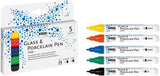 KREUL - GLASS & PORCELAIN PEN - SET 5    CLEAR