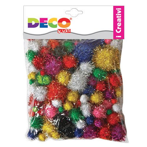 POMPONS LAME' - BUSTA 100 PZ. - COL. ASS.