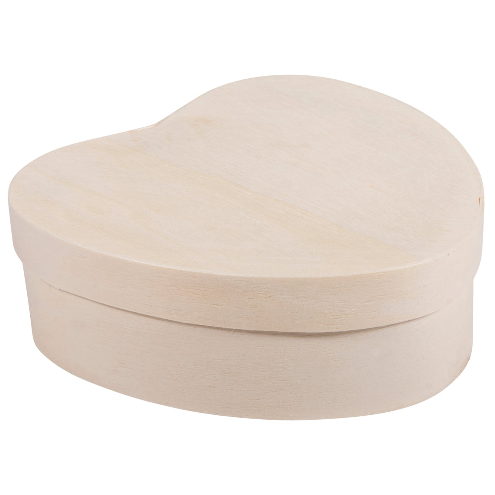 LEGNO DA DECORARE SCATOLA CUORE CM. 12X12X4