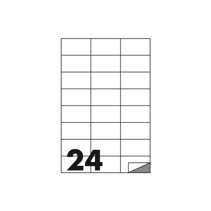 ETICHETTE ADESIVE MM.70X37 FG.100 A4 2400 ETICH. Immagine principale del prodotto