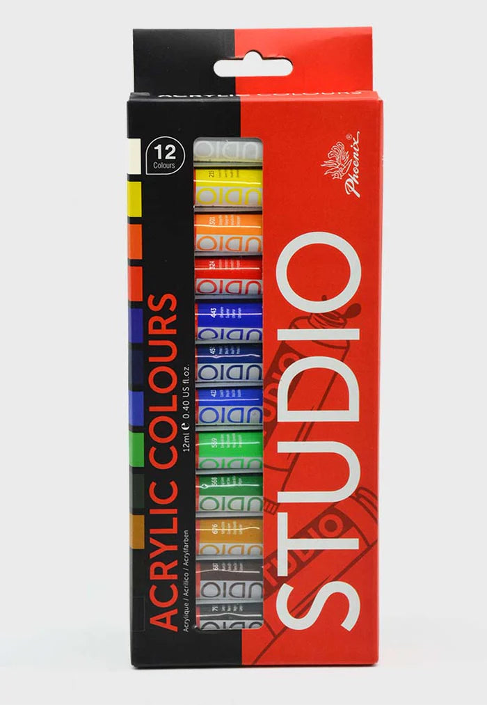 COLORI ACRILICI - SCATOLA 12 TUBI ML.12- COLORI AS