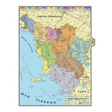 CARTE GEOGRAFICA DOPPIA 100X140 TOSCANA