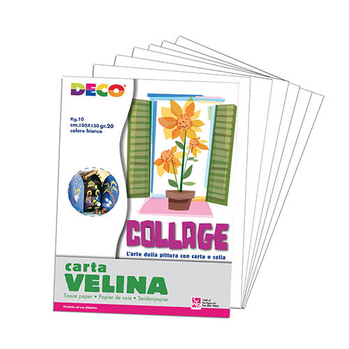 CARTA VELINA BIANCA CM. 100X150 - CONFEZIONE KG.10 Immagine principale del prodotto