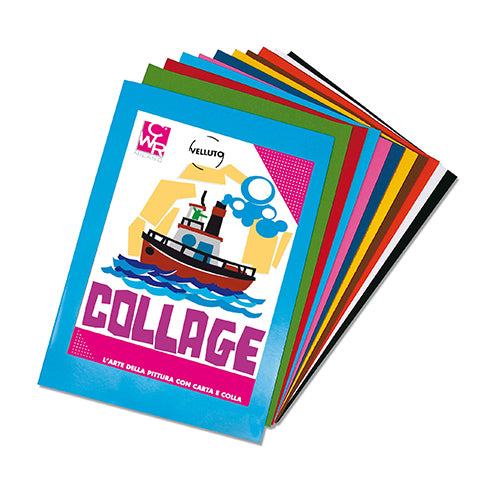 CARTA VELLUTATA - ALBUM 30 FOGLI CM. 35X50 COLORI