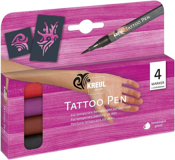 PENNARELLI TATTOO SET PZ. 4 -+ 2 STENCIL TRIBALE