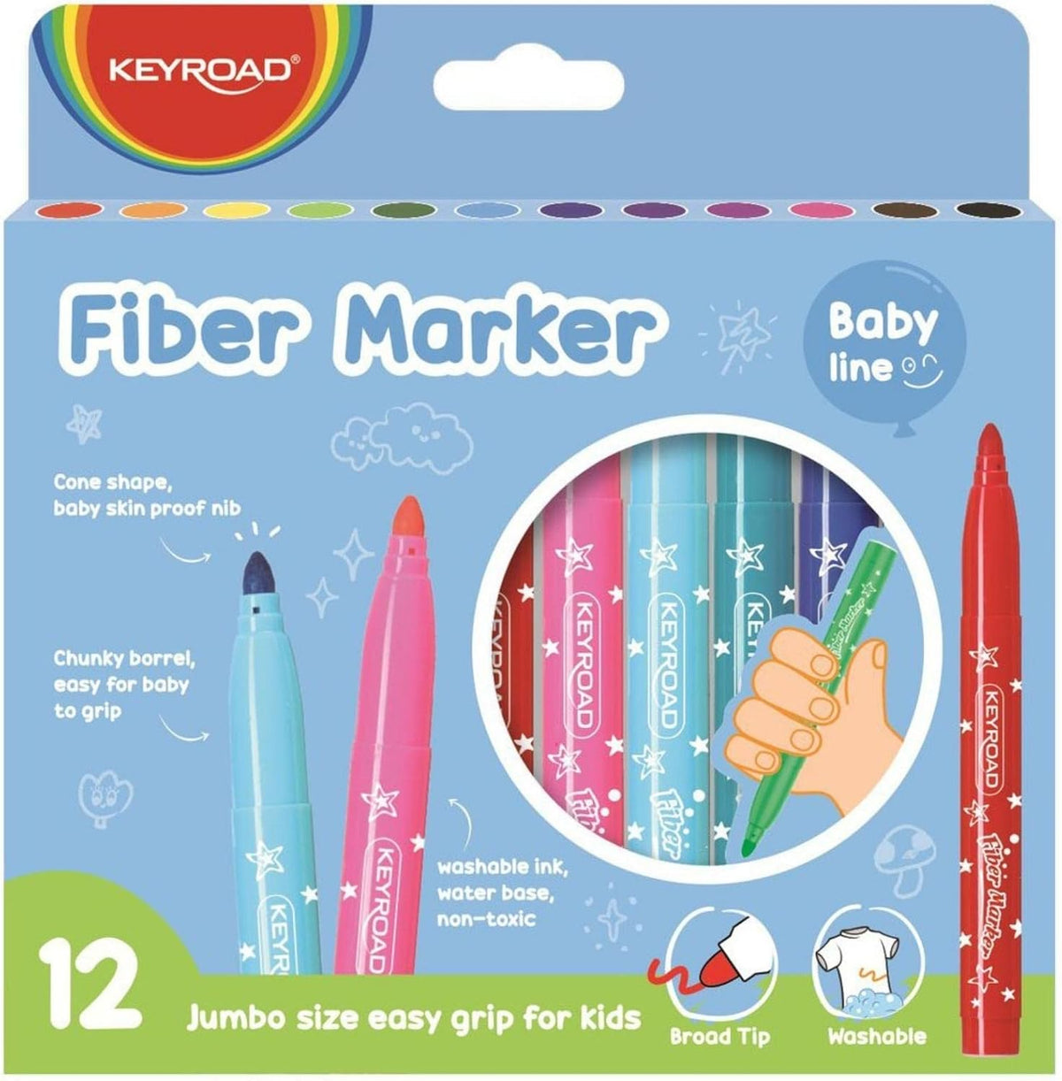 PENNARELLI JUMBO PUNTA TONDA PER BAMBINI SET PZ. 12 Immagine principale del prodotto