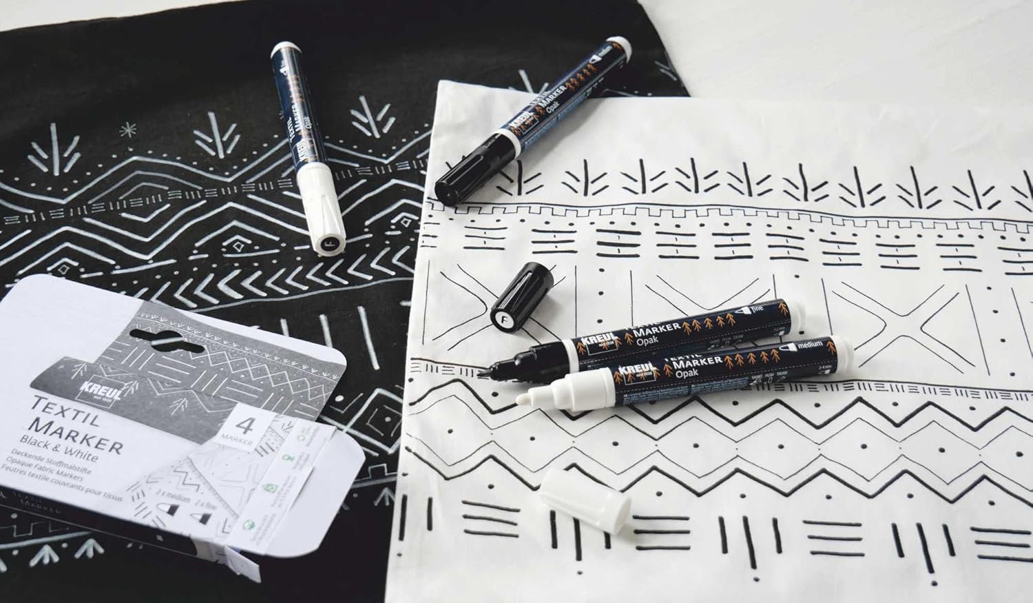 KREUL - MARKER PER TESSUTI - SET 4       OPACHI BI