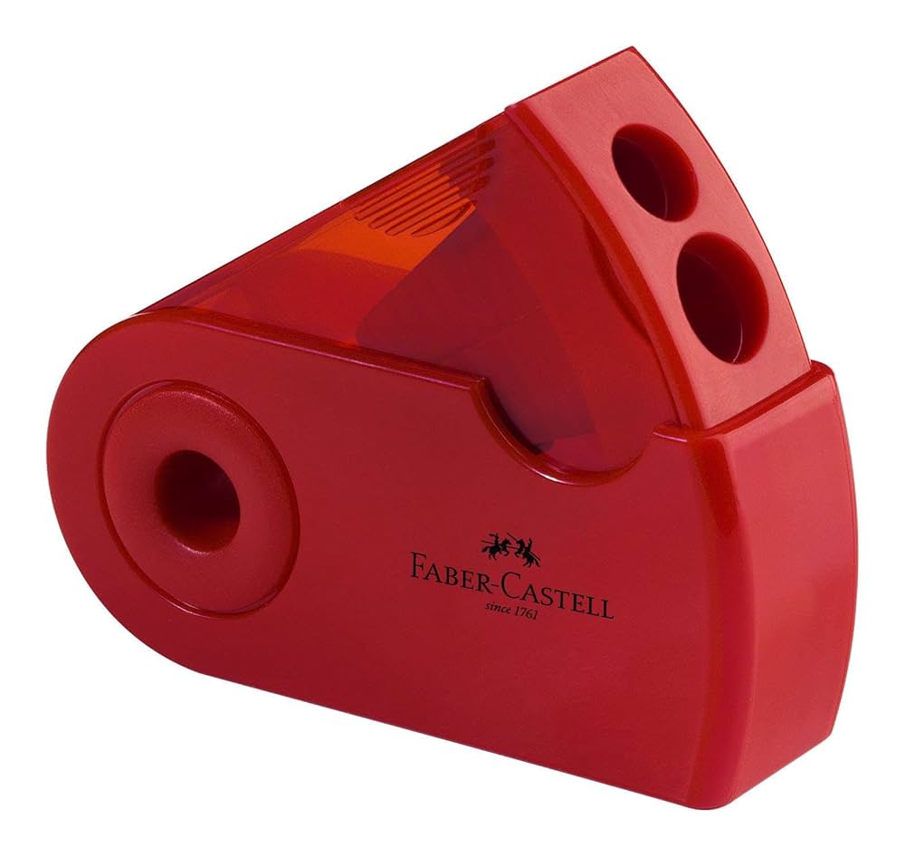 TEMPERAMATITE DUE FORI FABER CASTELL SLEEVE COL.ROSSO