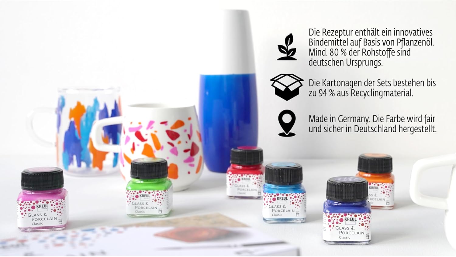 KREUL - GLASS & PORCELAIN 20 ML - SET 6 ASSORTITI