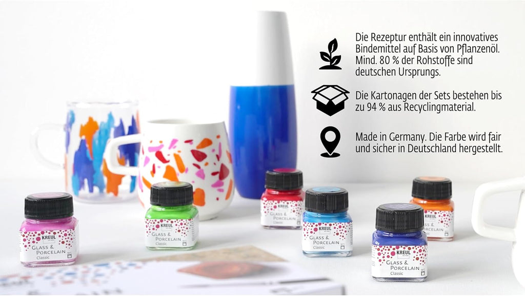 KREUL - GLASS & PORCELAIN 20 ML - SET 6 ASSORTITI