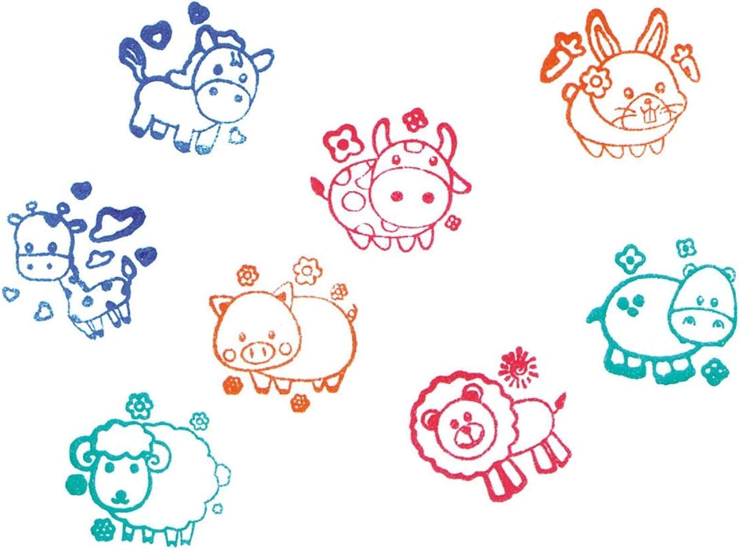 TIMBRI AUTOINCHIOSTRANTI IN PLASTICA - SET 10 PZ.