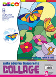 CARTA COLLAGE TRASP. ADESIVA - ALBUM  12 FOGLI A4