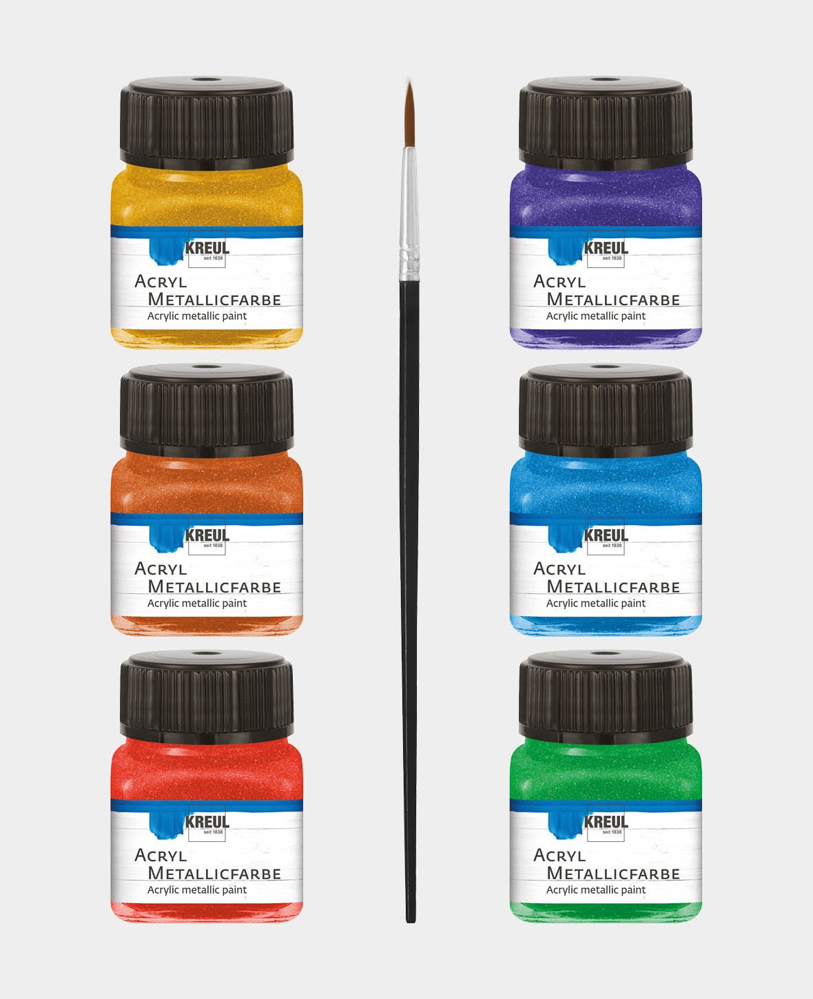 KREUL - VERNICE ACRILICA METAL 20 ML -   SET 6 CLA