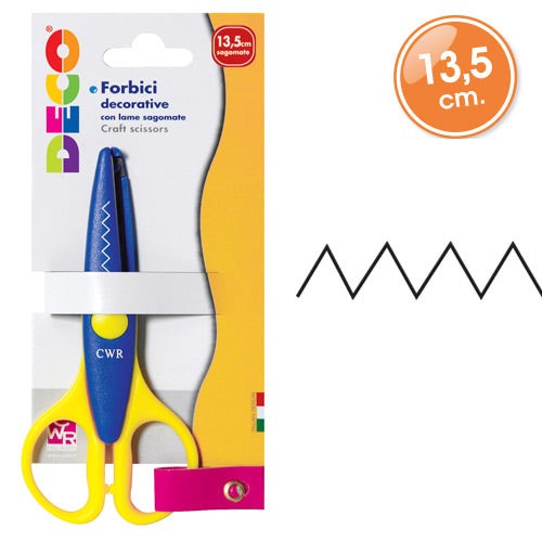 FORBICI  ZIG-ZAG CM.13,5 LAMA ACCIAIO