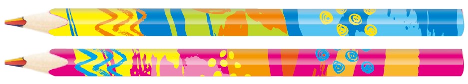 "MATITA MULTICOLOR ""RAINBOW"" - 2 PEZZI IN BLISTER Immagine secondaria del prodotto